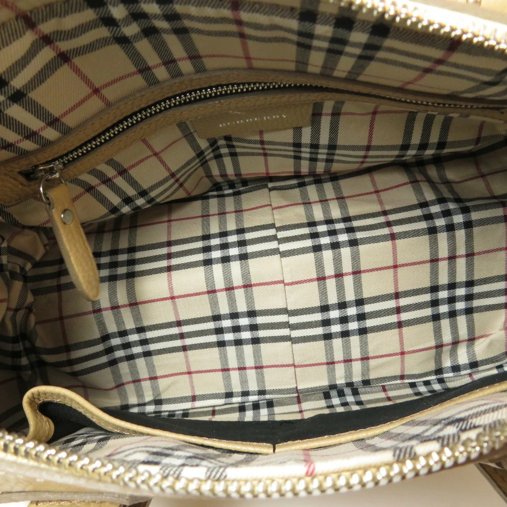 Burberry logo embossed leather handbag - Picture 5 of 11
